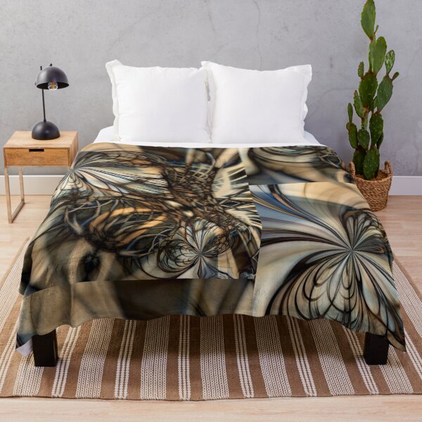 Item preview, Bronze & Gray Digital Fractal Pattern Design designed and sold by EarthArtDesigns.