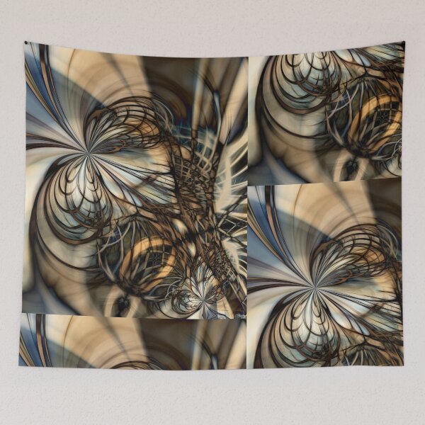 Item preview, Bronze & Gray Digital Fractal Pattern Design designed and sold by EarthArtDesigns.