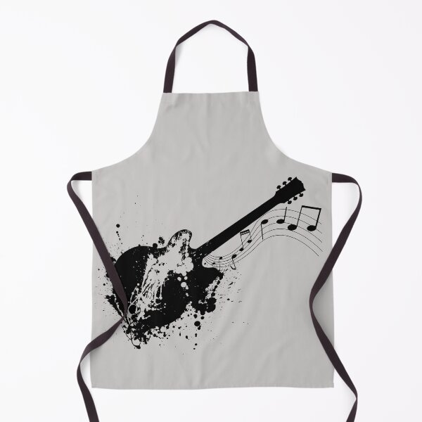 Artikelvorschau, Splashed Guitar mit Musiknoten entworfen und verkauft von deeloutshirts.