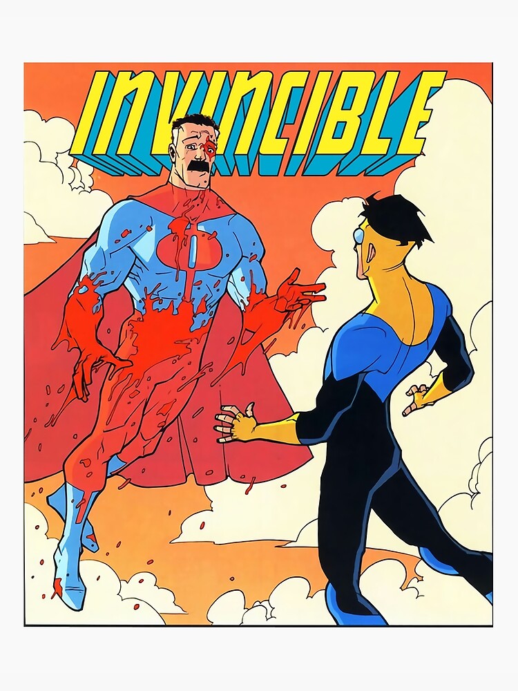 invincible, comic, robert kirkman, image comics,cover, superheroes,  guardians of the globe, Mark Grayson,Invincible, Nolan Grayson, Omni-Man,  Atom Eve, Poster for Sale by josram