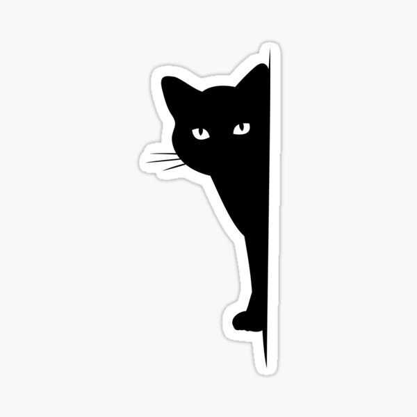 Peeking Cat Sticker