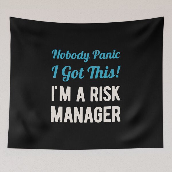 Item preview, Funny Risk Manager designed and sold by artworkbyrihen.