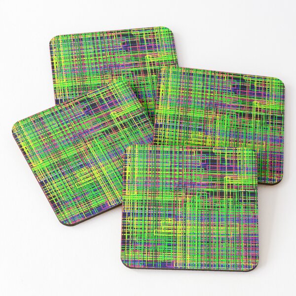 Item preview, Abstract line pattern seamless color Various color on Black designed and sold by Artsy Boulevard.