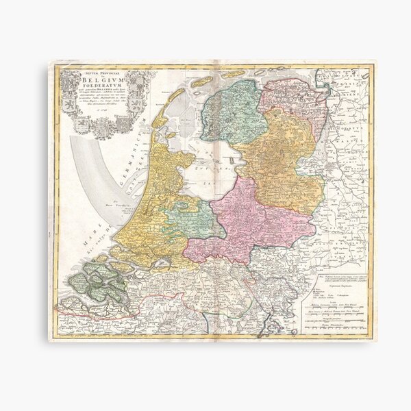 Item preview, Vintage Map of Holland (1748) designed and sold by BravuraMedia.