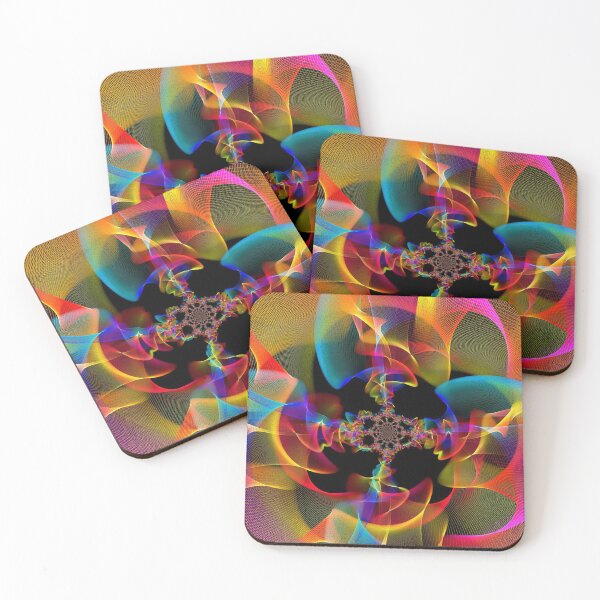 Item preview, Neon Multi-Color Digital Fractal Pattern Design designed and sold by EarthArtDesigns.