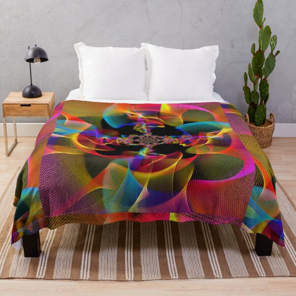 Item preview, Neon Multi-Color Digital Fractal Pattern Design designed and sold by EarthArtDesigns.