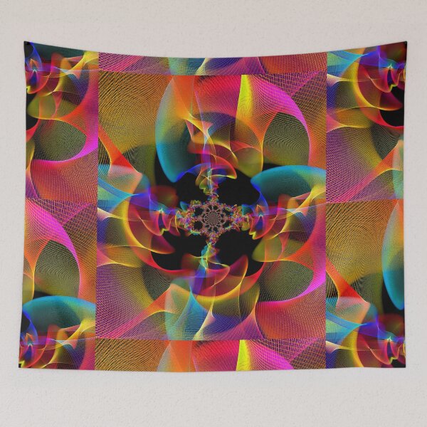 Item preview, Neon Multi-Color Digital Fractal Pattern Design designed and sold by EarthArtDesigns.