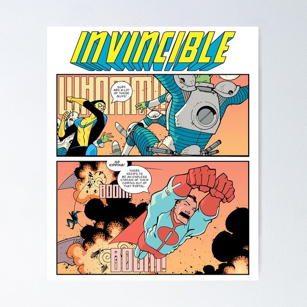 invincible,comic,robert kirkman,image comics,superheroes,guardians of the  globe,mark grayson,nolan grayson,omni man,atom eve Art Board Print for  Sale by josram