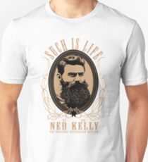 Ned Kelly - Original Outlaw Design in cream Unisex T-Shirt
