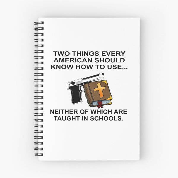 Item preview, TWO THINGS EVERY AMERICAN SHOULD KNOW HOW TO USE - BIBLE & GUN designed and sold by CalliopeSt.