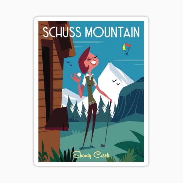 Item preview, Schuss Mountain golf poster designed and sold by GAGodel.