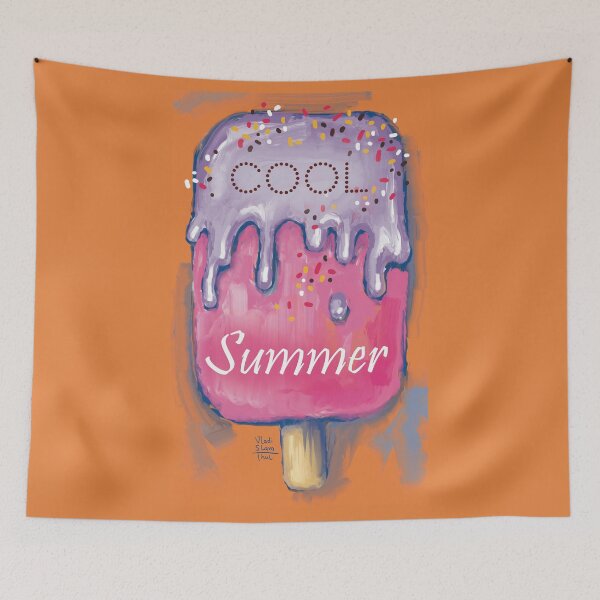 Item preview, Sweet cold colourful  ice cream. Hot summer time. designed and sold by RukkiZukkiArt.