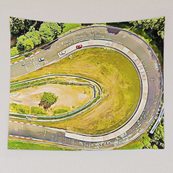 Item preview, Nordschleife Carousel Poster – Iconic Nürburgring Green Hell Art designed and sold by Road To Track.