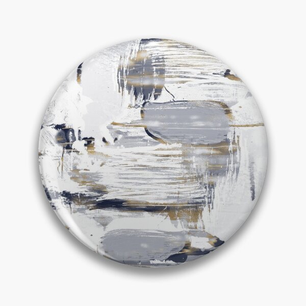 Item preview, White Blue Gold Brush Painting designed and sold by InovArtS.