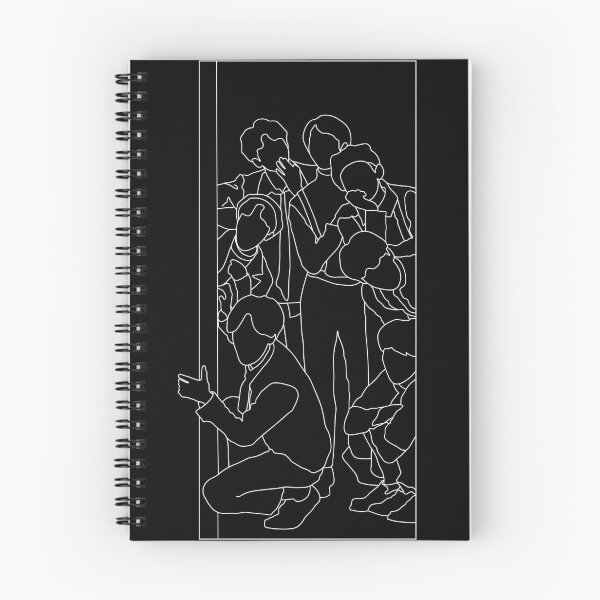 Item preview, Magic Shop White Outline Print on Black designed and sold by lineartdesigns.