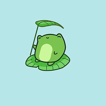 Artwork thumbnail, Happy Frog Leaf Umbrella Lily Pad by patrick10reyes