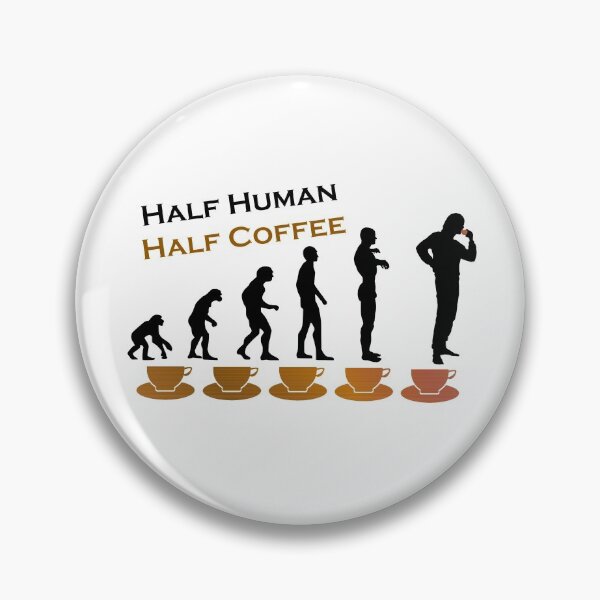 Item preview, Half Human Half Coffee Funny Coffee Lover Evolution designed and sold by kmcs.