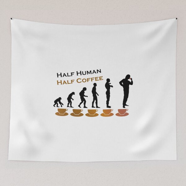 Item preview, Half Human Half Coffee Funny Coffee Lover Evolution designed and sold by kmcs.