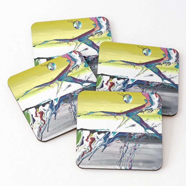 Item preview, Yellow and Silver Abstracted Landscape designed and sold by Kacixart.