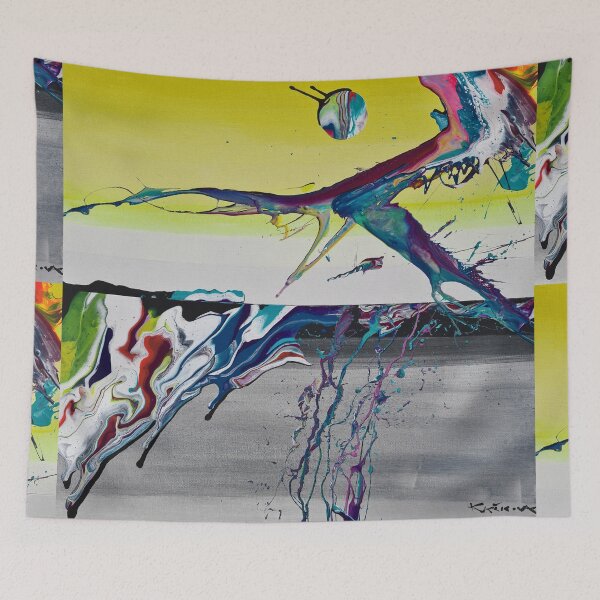 Item preview, Yellow and Silver Abstracted Landscape designed and sold by Kacixart.