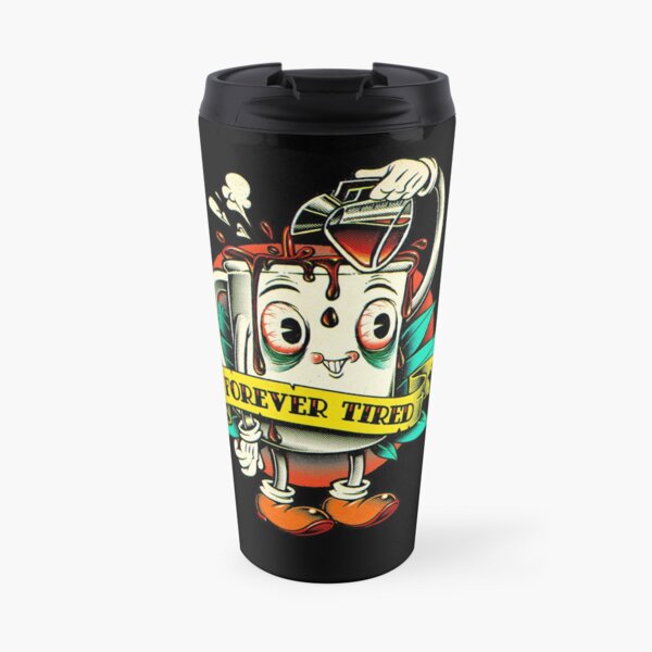 Forever Tired Coffee Mug Cartoon Character Travel Coffee Mug