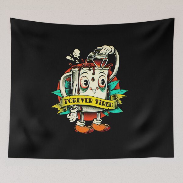 Item preview, Forever Tired Coffee Mug Cartoon Character designed and sold by andremuller.