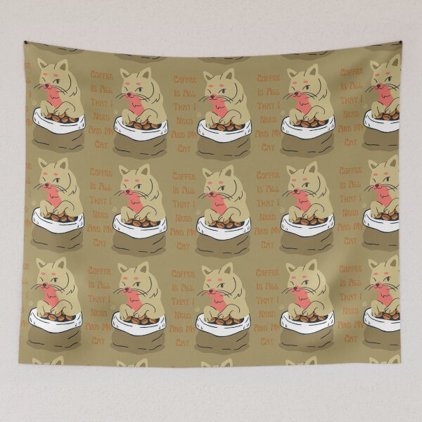 Item preview, coffee is all that i need and my cat designed and sold by Eman4design.