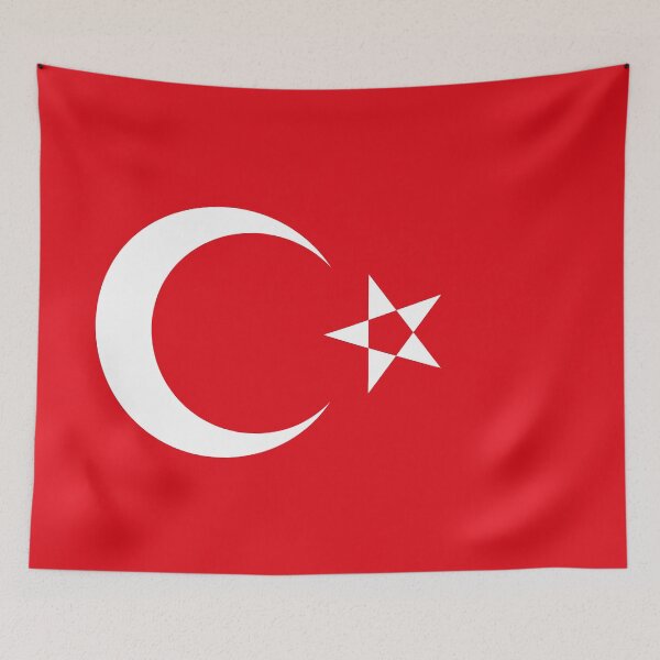 Item preview, Turkish Flag Print designed and sold by JoyforU.