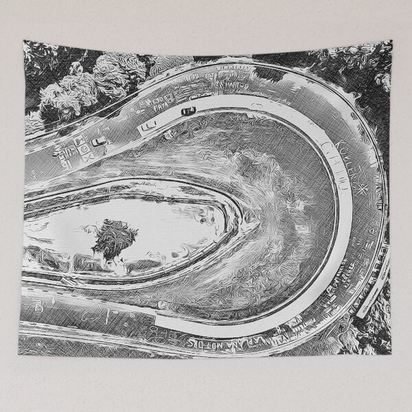 Item preview, Nordschleife Carousel Poster – Iconic Nürburgring Green Hell Art designed and sold by Road To Track.