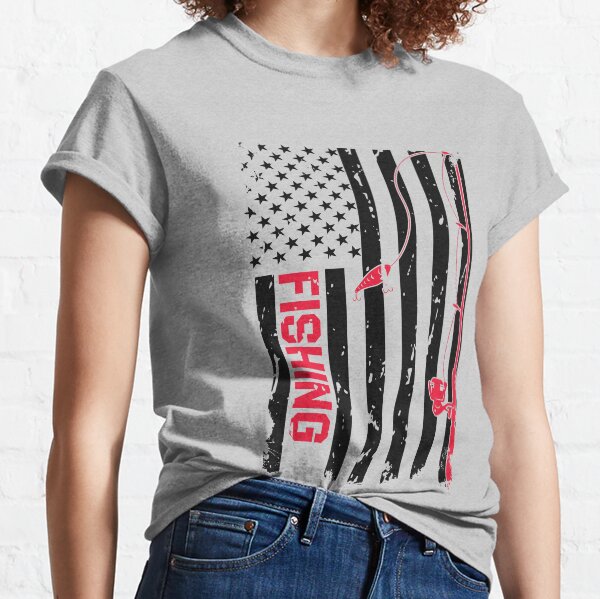 American flag fishing for The United states fishing lovers Classic T-Shirt