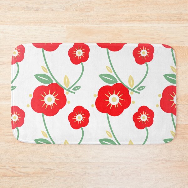 Item preview, Classic red florals designed and sold by peggieprints.