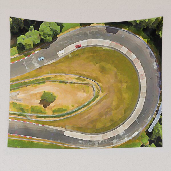 Item preview, Nordschleife Carousel Poster – Iconic Nürburgring Green Hell Art designed and sold by Road To Track.