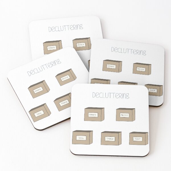 Item preview, Hand Drawn Decluttering Minimalism Stickers designed and sold by SHiNStudio.