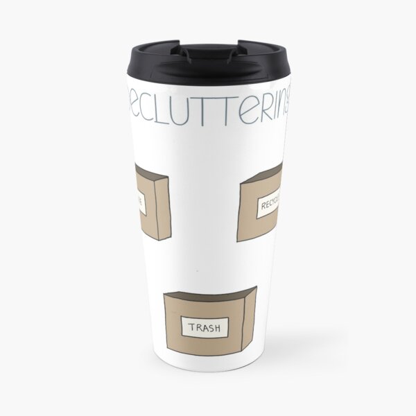 Hand Drawn Decluttering Minimalism Stickers Travel Mug