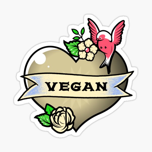 Vegan at Heart Sticker