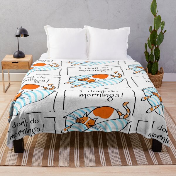 Item preview, I Don't Do Mornings - Cat Design by Stephen Cocker designed and sold by stephencocker.