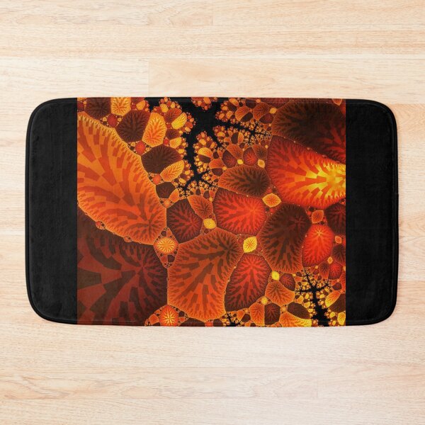 Item preview, Burnt Orange Colorful Digital Leaf Fractal Pattern Design designed and sold by EarthArtDesigns.