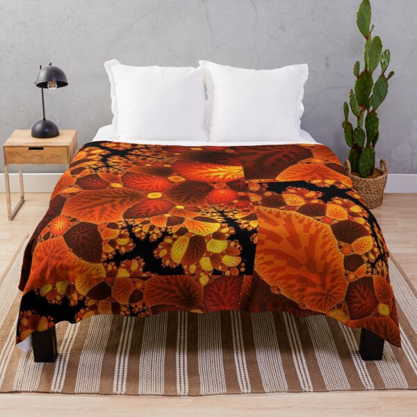 Item preview, Burnt Orange Colorful Digital Leaf Fractal Pattern Design designed and sold by EarthArtDesigns.