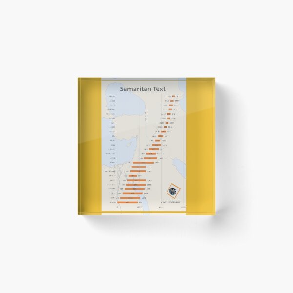 Samaritan Text timeline chart Acrylic Block
