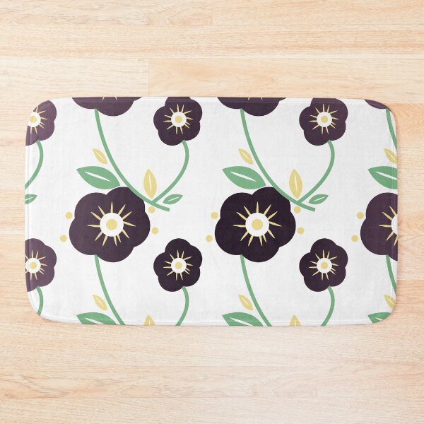 Item preview, Deep violet florals designed and sold by peggieprints.