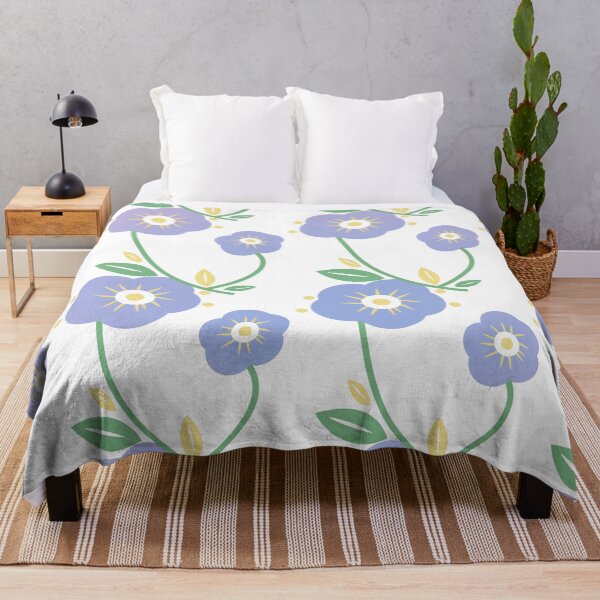 Item preview, Pretty cornflower blue florals designed and sold by peggieprints.