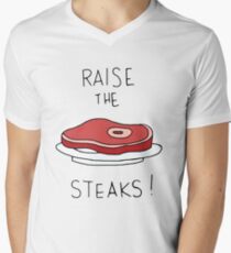 Raise the Steaks! Men's V-Neck T-Shirt