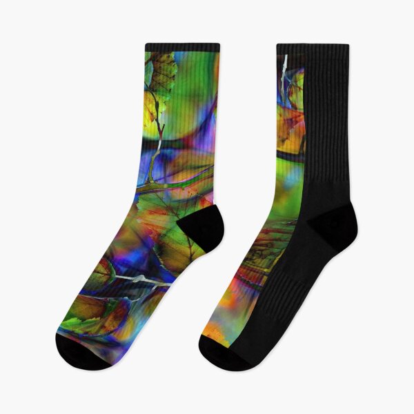 Item preview, Leaves Bright Multi-Color Digital Fractal Pattern Design designed and sold by EarthArtDesigns.