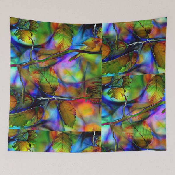Item preview, Leaves Bright Multi-Color Digital Fractal Pattern Design designed and sold by EarthArtDesigns.