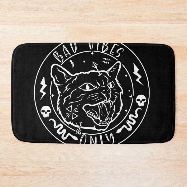 Item preview, Bad Vibes Only Evil Cat Nu Goth Occult Emo Punk Witchcraft designed and sold by Congex.