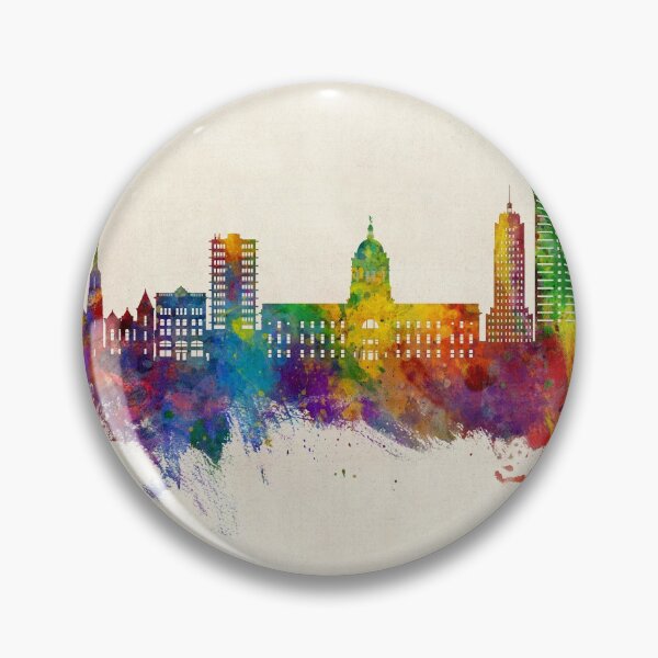 Item preview, Fort Wayne Indiana Skyline designed and sold by ArtPrints.