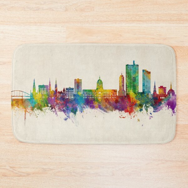 Item preview, Fort Wayne Indiana Skyline designed and sold by ArtPrints.