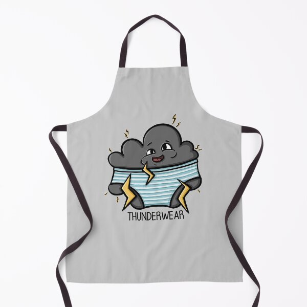 Item preview, Thunderwear, Funny cartoon style thunder cloud in underwear, Digital Illustration designed and sold by AlmightyClaire.