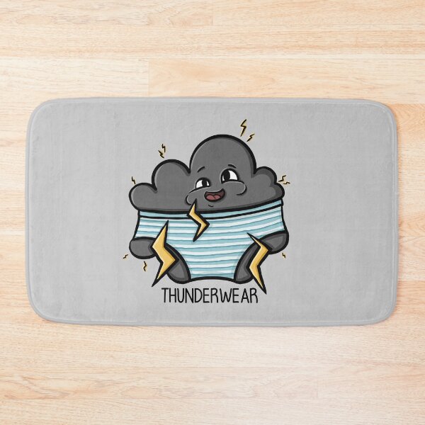 Item preview, Thunderwear, Funny cartoon style thunder cloud in underwear, Digital Illustration designed and sold by AlmightyClaire.