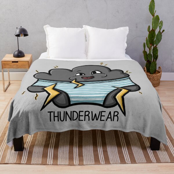 Item preview, Thunderwear, Funny cartoon style thunder cloud in underwear, Digital Illustration designed and sold by AlmightyClaire.